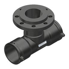 Plasson el. T kom s prirubnicom 110x100x110